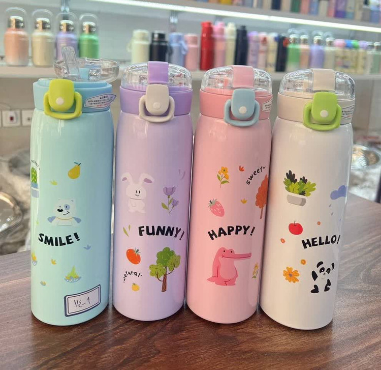 قمقمه استیل نی دار